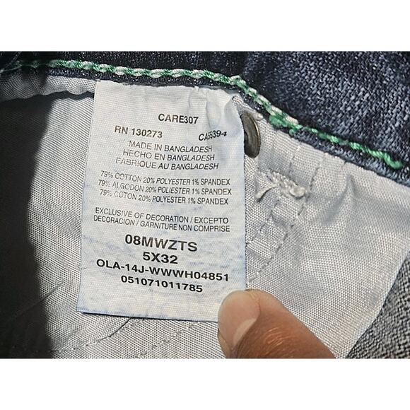 Wrangler Jeans Womens 5x32 Blue Boot Cut Western Cowgirl Rancher Rodeo Bedazzled - Picture 7 of 13